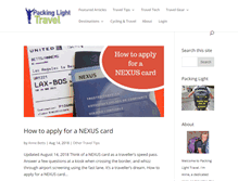 Tablet Screenshot of packinglighttravel.com